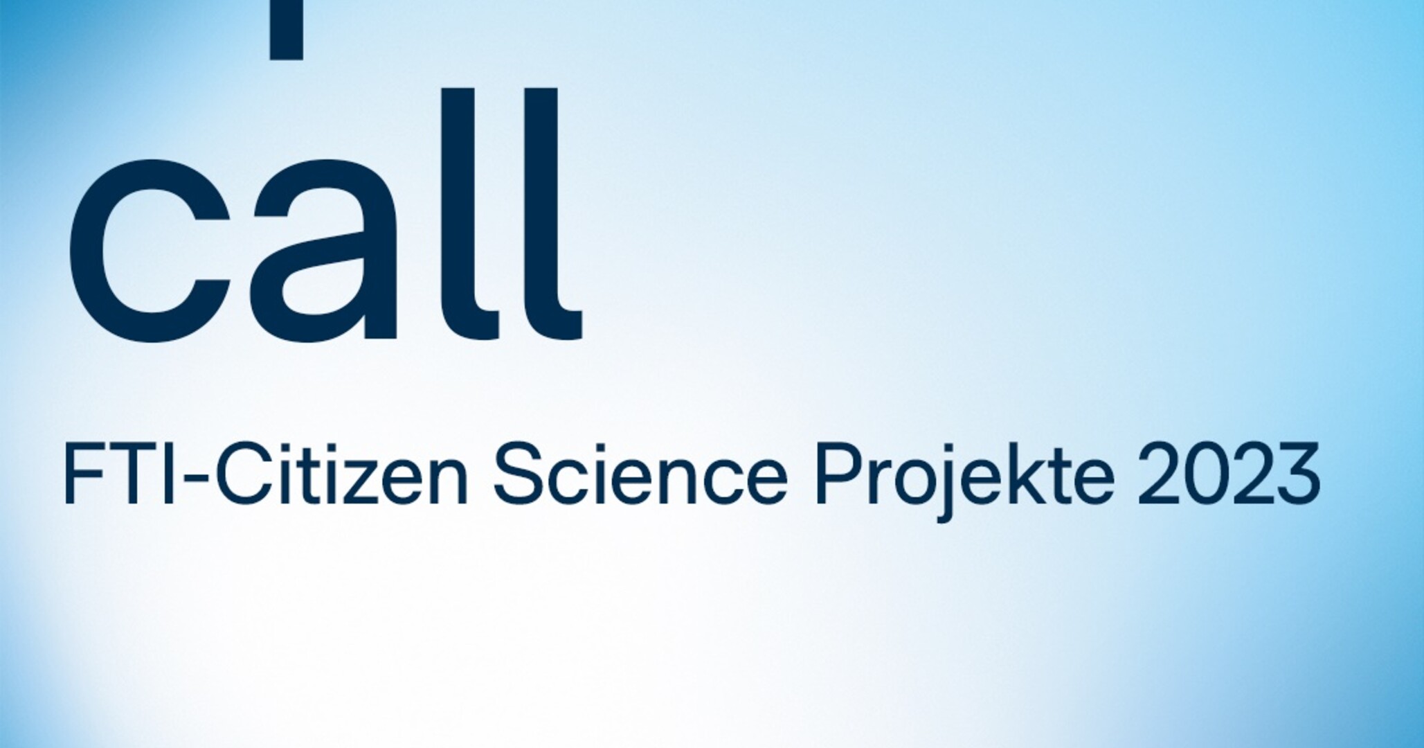 Erster FTI-Citizen-Science Call ist gestartet