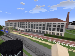 Screenshot Nachbau der Universität Krems in Minecraft