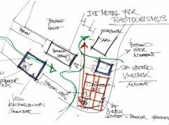 Skizze mit Durchwegungen 